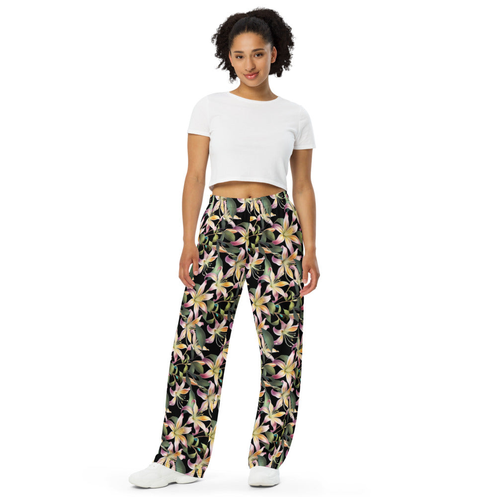 Floral Wide-Leg Lounge Pants