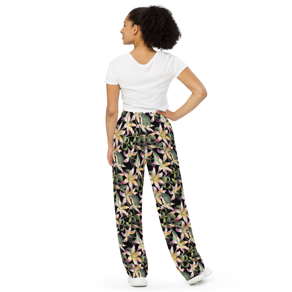 Floral Wide-Leg Lounge Pants