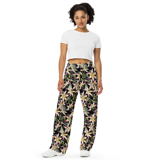 Floral Wide-Leg Lounge Pants